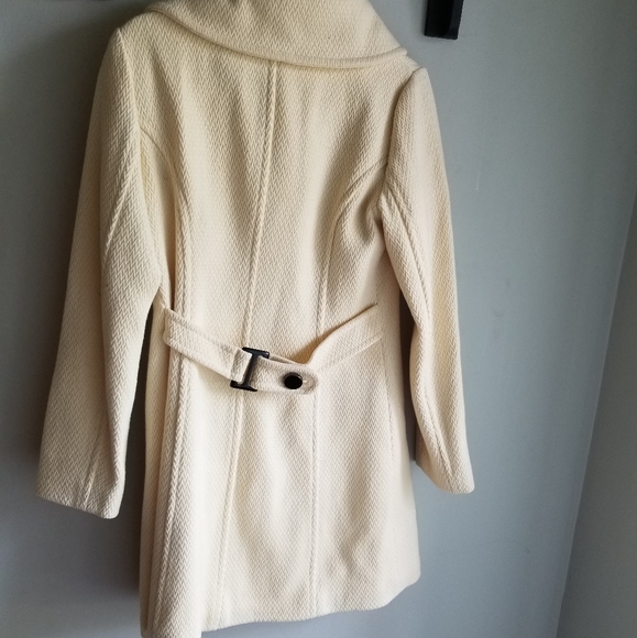🧥 SOIA & KYO CREAM WOOL DRESS COAT - Picture 11 of 14